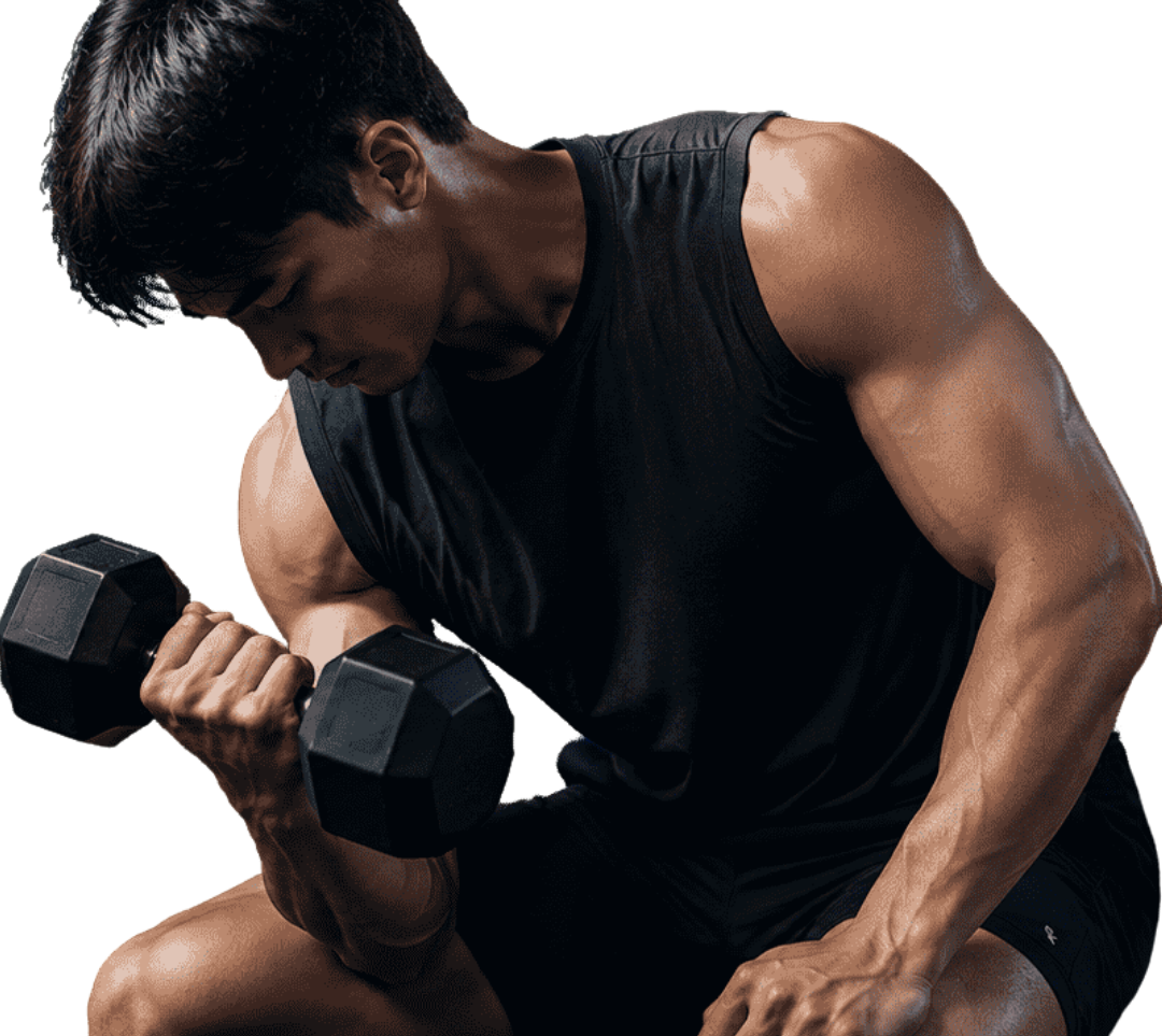 Atlet latihan di The Gym